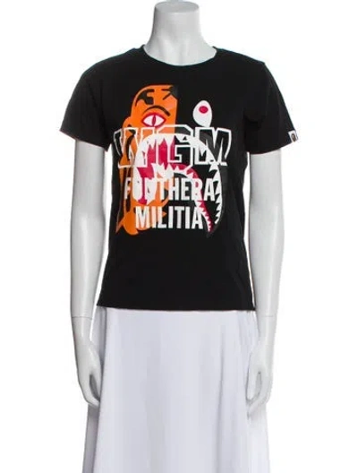 Pre-owned Bape Wgm Graphic Print T-shirt In Black
