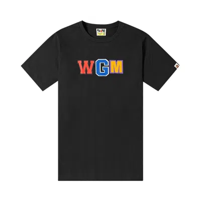 Pre-owned Bape Wgm Shark T-shirt 'black'