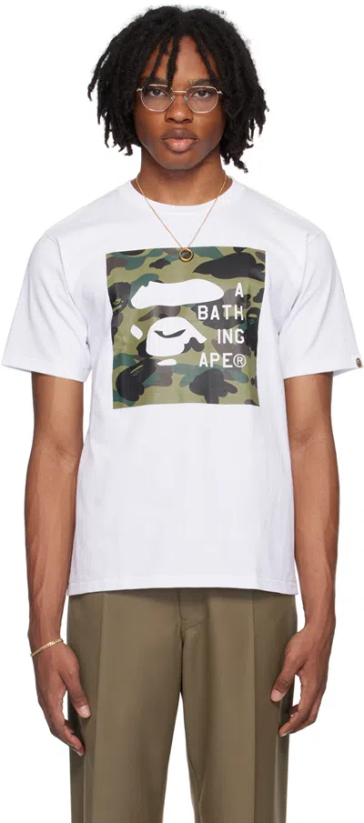 Bape White 1st Camo T-shirt