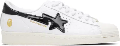 Bape White & Black Adidas Originals Edition Sstr Sneakers