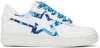 Bape White & Blue Sta Icon Abc Camo Sneakers In Blue