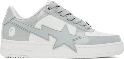 Bape White & Gray  Sta Os #3 Sneakers In Gya