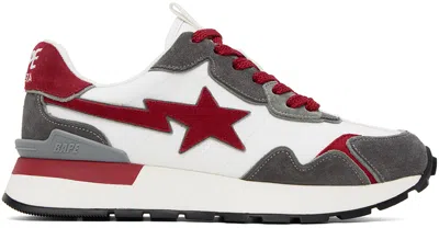 Bape White & Gray Roadsta Express #2 Sneakers In Rdxgy