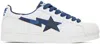 Bape White & Navy Skull Sta Sneakers In Navy