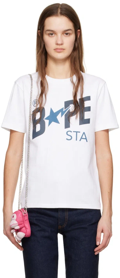 Bape White ' Sta' T-shirt