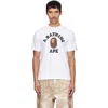 Bape White College T-shirt In White