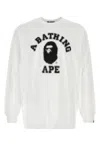 Bape White Cotton T-shirt In White