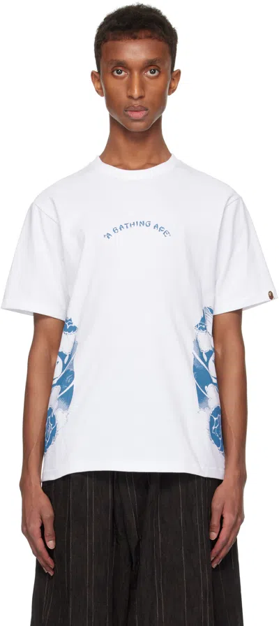 Bape White Japanese Tattoo Side Big Ape Head T-shirt