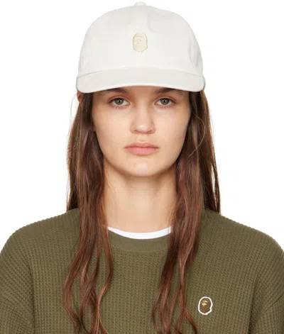 Bape White One Point Cap