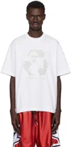 Bape White Recycle Motif Relaxed Fit T-shirt In White