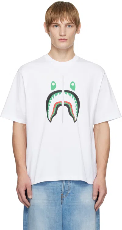 Bape White Shark United Arab Emirates T-shirt In Wht