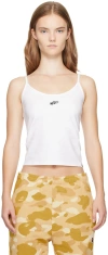 Bape White Sta Logo Camisole In White