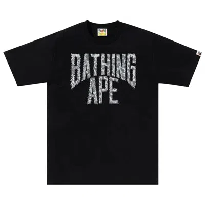 Pre-owned Bape Wild Leopard Pattern Nyc Logo Tee 'black/grey' | Men's Size S