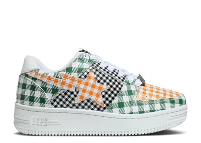 Bape Wmns Sta Low 'gingham Pack - Green' In Multi