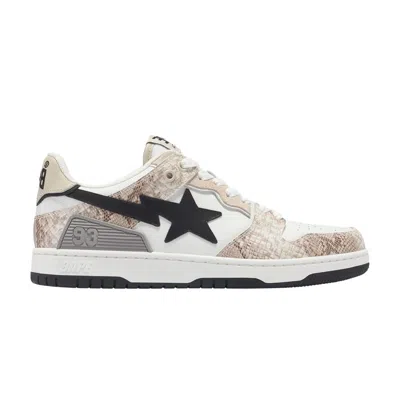 Pre-owned Bape Wmns Sk8 Sta #1 'beige Snakeskin' | Tan | Women's Size 4 In Brown
