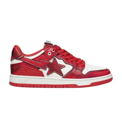 Pre-owned Bape Wmns Sk8 Sta #1 'color Camo Pack - Red'