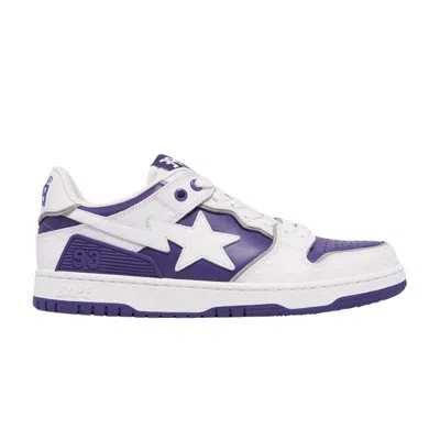 Pre-owned Bape Wmns Sk8 Sta #1 'faux Ostrich Leather Pack - Purple'