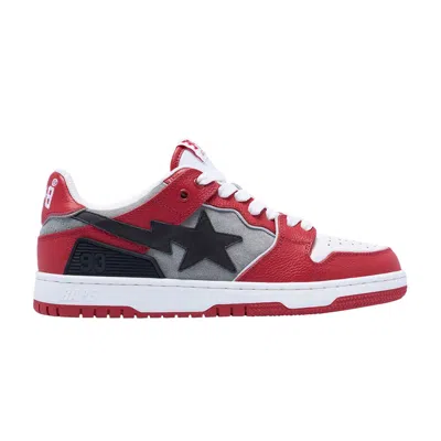Pre-owned Bape Wmns Sk8 Sta #1 'red'