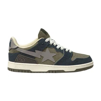 Pre-owned Bape Wmns Sk8 Sta #5 L1 'navy' In Green