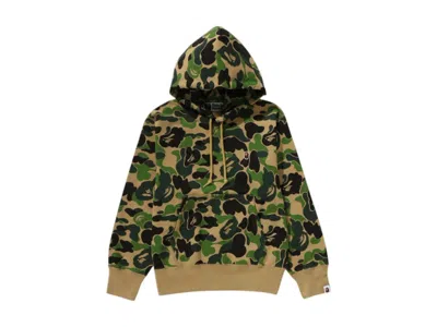 Pre-owned Bape Women's Abc Camo One Point Pullover Hoodie In Green