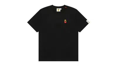 Pre-owned Bape Women's Baby Milo Apple Tee Shirt In Black