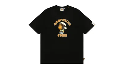 Pre-owned Bape Women's Baby Milo Graphic Print I Tee Shirt (ss25) In Black