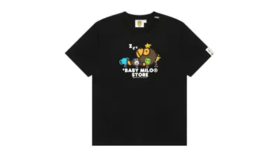 Pre-owned Bape Women's Baby Milo Graphic Print Iii Tee Shirt (ss25) In Black
