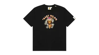 Pre-owned Bape Women's Baby Milo Ice Cream Tee Shirt In Black