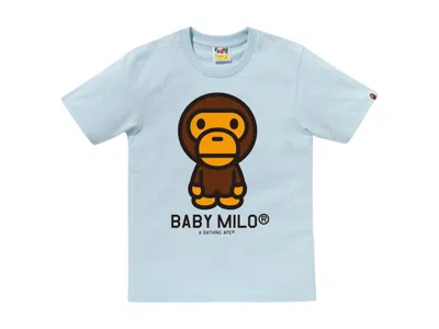 Pre-owned Bape Women's Baby Milo Tee Shirt In Sax
