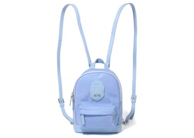 Pre-owned Bape Women's  Ape Head Patch Mini Daypack In Sax In Sand