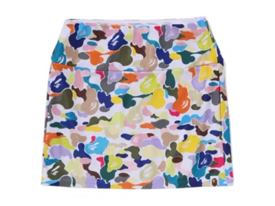 Pre-owned Bape Women's  Camo Mini Skirt In White
