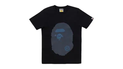 Pre-owned Bape Women's  Denim Big Ape Head Tee Shirt In Black