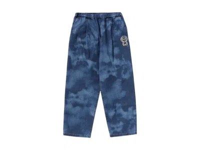 Pre-owned Bape Women's  Kids Milo High Tone Bleach 10oz Denim Pants