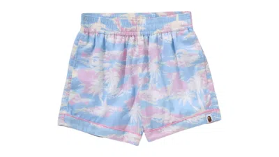 Pre-owned Bape Women's  Palm Tree Camo Shorts