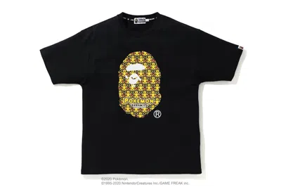 Pre-owned Bape Women's  X Pokemon Oversized Ladies Ape Head Tee Shirt #1 In Black