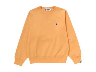 Pre-owned Bape Women's By Bathing Crewneck Sweatshirt In Orange