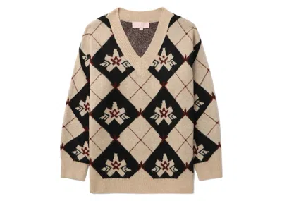 Pre-owned Bape Women's Checked Sweater In Beige