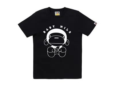 Pre-owned Bape Women's Classic Baby Milo Tee Shirt In Black