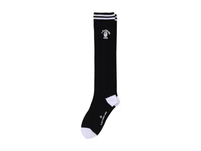 Pre-owned Bape Women's College Loose Socks In Black