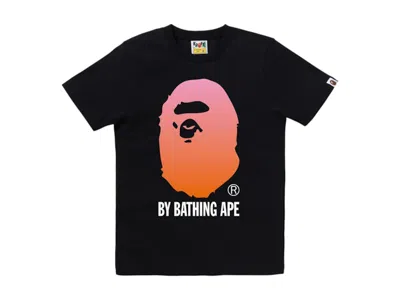 Pre-owned Bape Women's Gradation By Bathing Ape Tee Shirt In Black