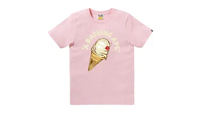 Pre-owned Bape Women's Ice Cream Tee Shirt In Pink