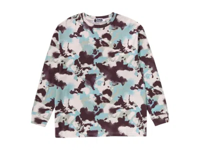 Pre-owned Bape Women's Map Camo Long Sleeve Tee Shirt