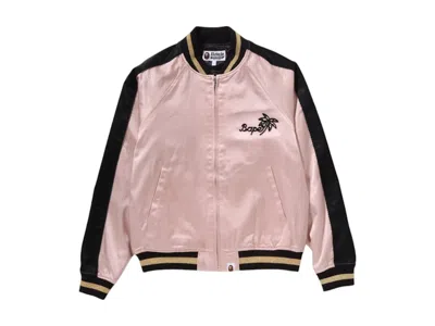 Pre-owned Bape Women's Neon Ape Head Souvenir Jacket