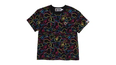 Pre-owned Bape Women's Neon Camo One Point Mini Tee Shirt