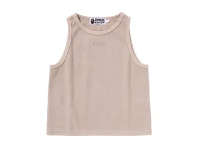 Pre-owned Bape Women's Pigment Dyed Rib Tank Top In Grey