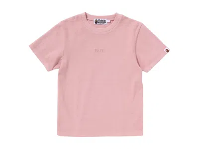 Pre-owned Bape Women's Pigment Dyed Rib Tee Shirt In Pink