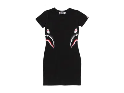 Pre-owned Bape Women's Shark Jersey Dress In Black