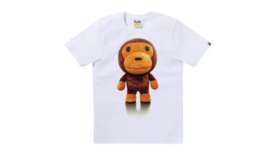 Pre-owned Bape Women's Standing Milo Photo Tee Shirt In White