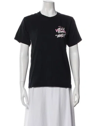 Pre-owned Bape 'world Gone Mad' Graphic Print T-shirt In Blue