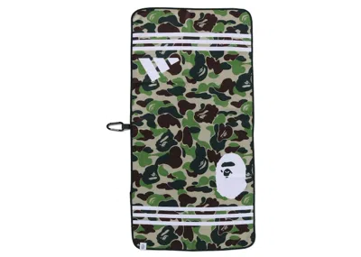 Pre-owned Bape X Adidas Golf Abc Camo Towel In Green